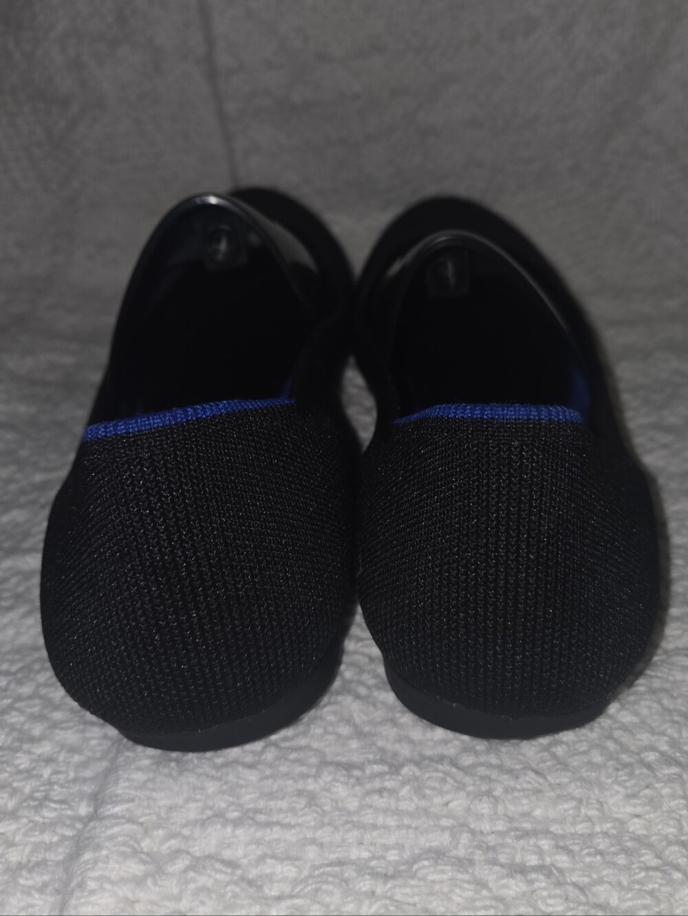 Rothys The Flat Black Solid Knit Rounded Toe Ballet Flats Shoes Original W8 - Picture 5 of 11